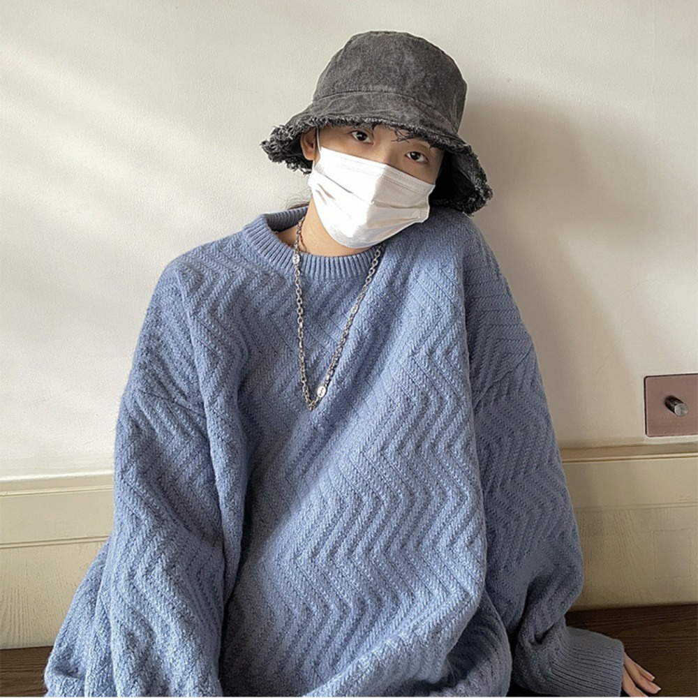 Áo sweater Cổ Tròn Dáng Rộng Phong Cách Thời Trang Thu Đông Mới