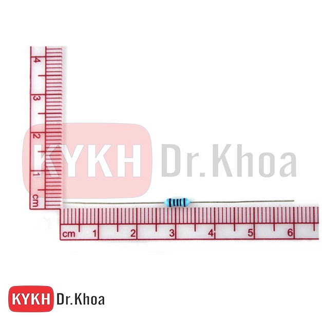 Điện trở xanh 1/4W, 5 vòng màu, sai số 1%