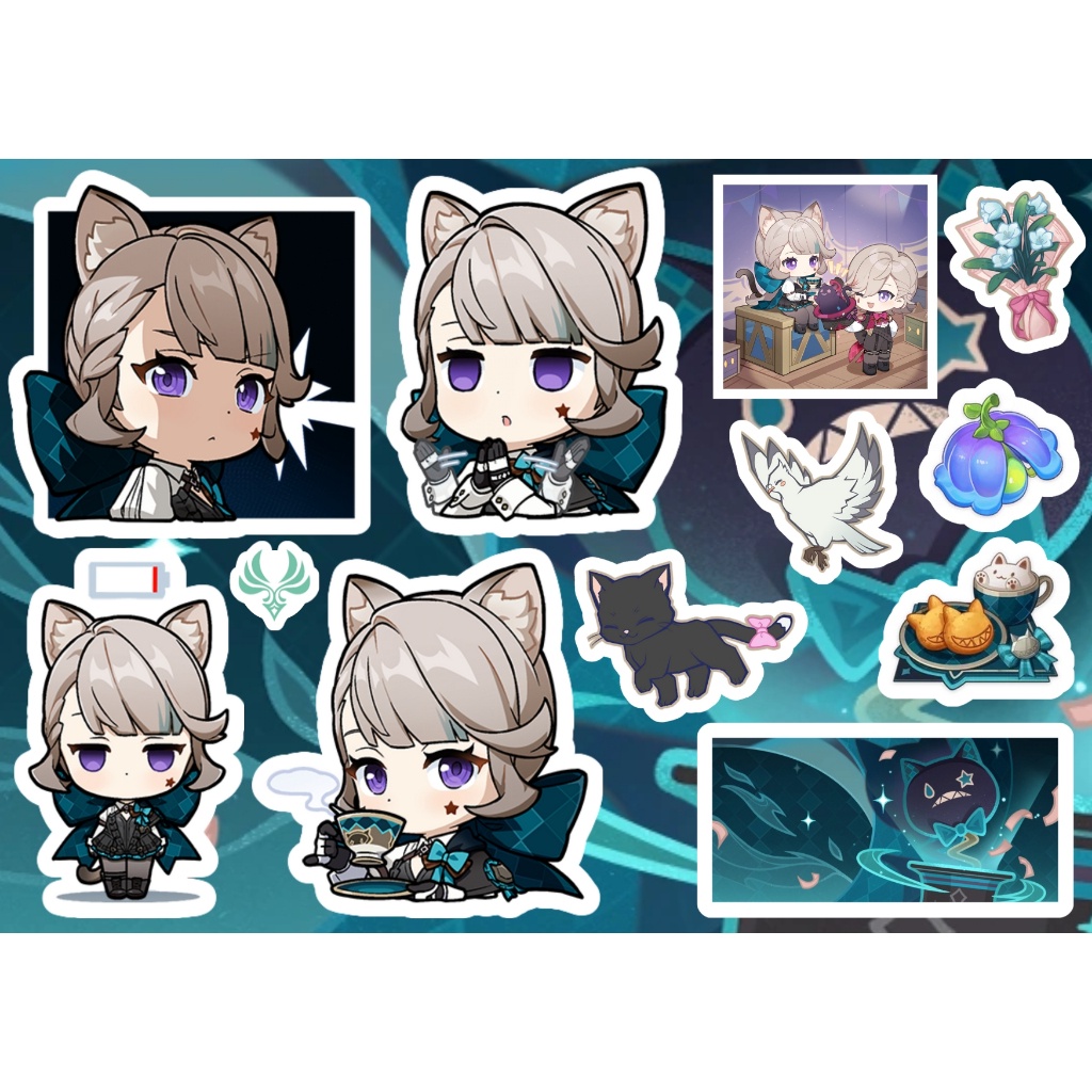 MINI STICKER PACK 🔔  Sticker Pack Genshin Impact A6 - Cắt Sẵn - Màng Cán Chống Nước - Keo Dán Sẵn