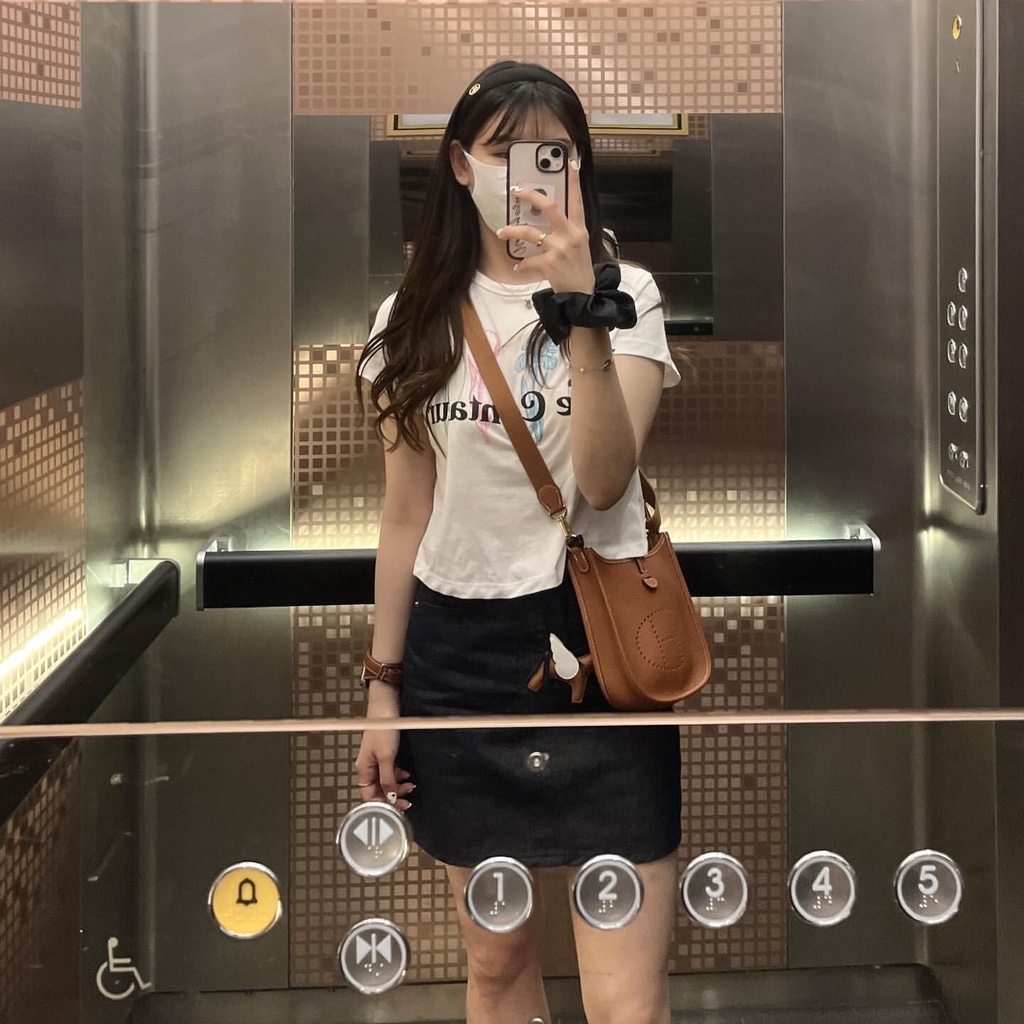 The centaur Hàng Có Sẵn Áo Thun Tay Ngắn Cổ Tròn Dáng Ôm In Hình Hoa Phong Cách Hàn Quốc Cho Nữ