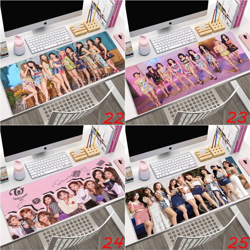 Tấm Lót Chuột Và Bàn Phím Chơi Game Chống Trượt In Hình kpop twice Teneon ,jeongyeon ,jihyo ,dahyun, momo, sana,mina,tzuyu