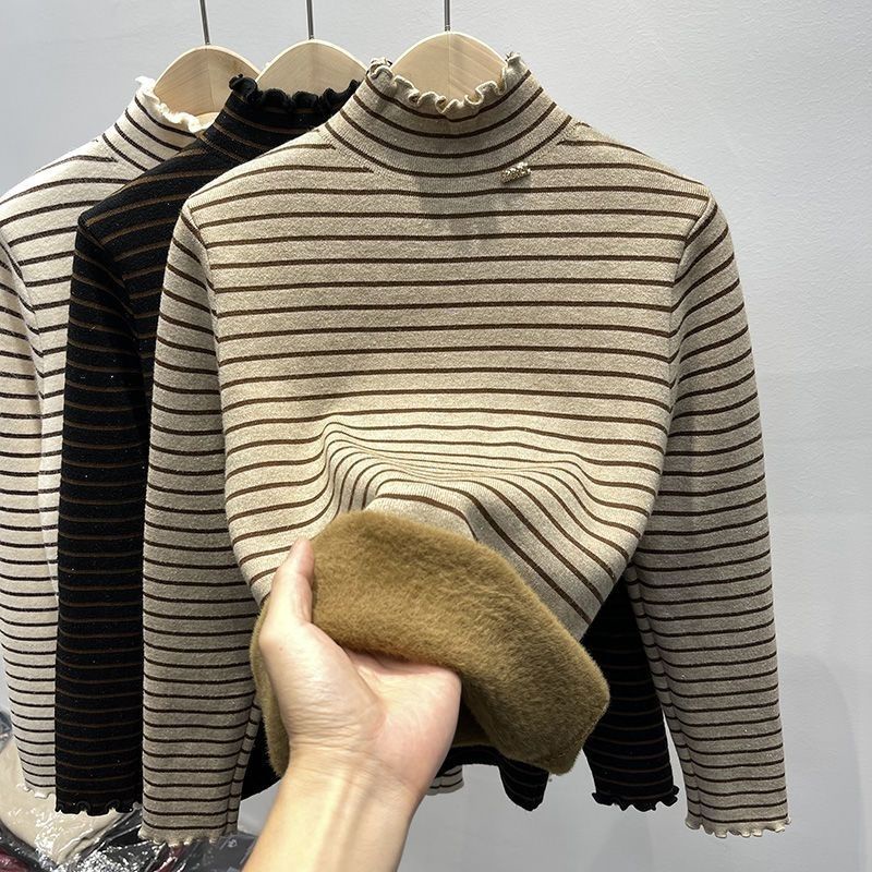 Áo sweater Tay Dài Lót Vải Dày Phong Cách Phương Tây Thời Trang Thu Đông Hàng Mới 2023