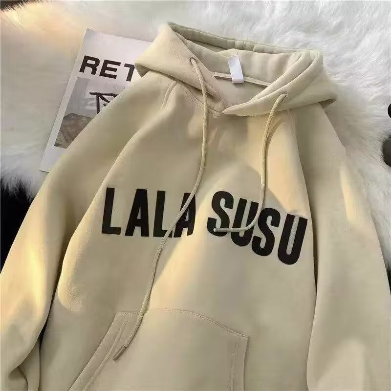 Áo hoodie Dáng Rộng In Chữ Phong Cách Hàn Quốc Thời Trang Mùa Thu Mới Cho Nam Và Nữ