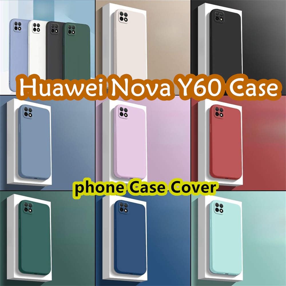 [Tùy chỉnh] Dành cho Ốp lưng Huawei Nova Y60 Silicon Full Case Vỏ điện thoại màu trơn cổ điển Vỏ cạn