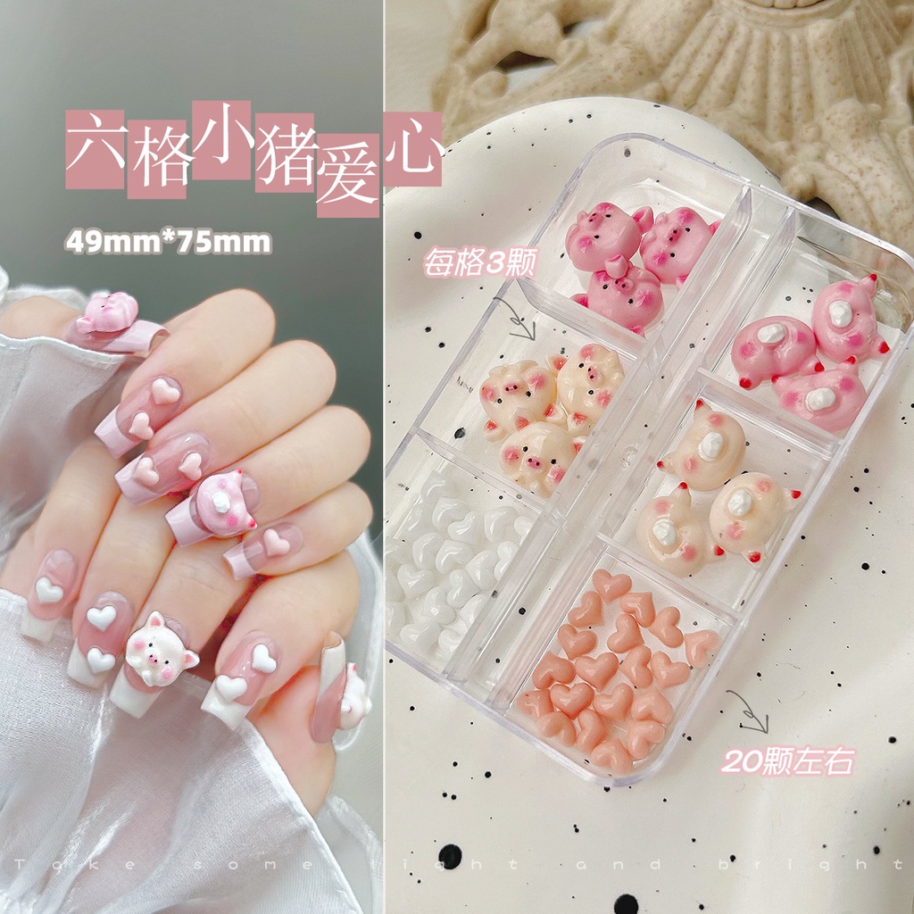 Phụ Kiện Trang Trí Móng Tay Họa Tiết Hoạt Hình Dễ Thương Bắt Mắt