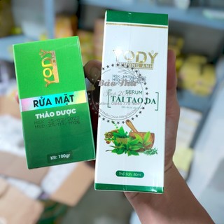 Combo tái tạo da phương anh yody white gồm serum tái tạo da và bột rửa mặt chính hãng