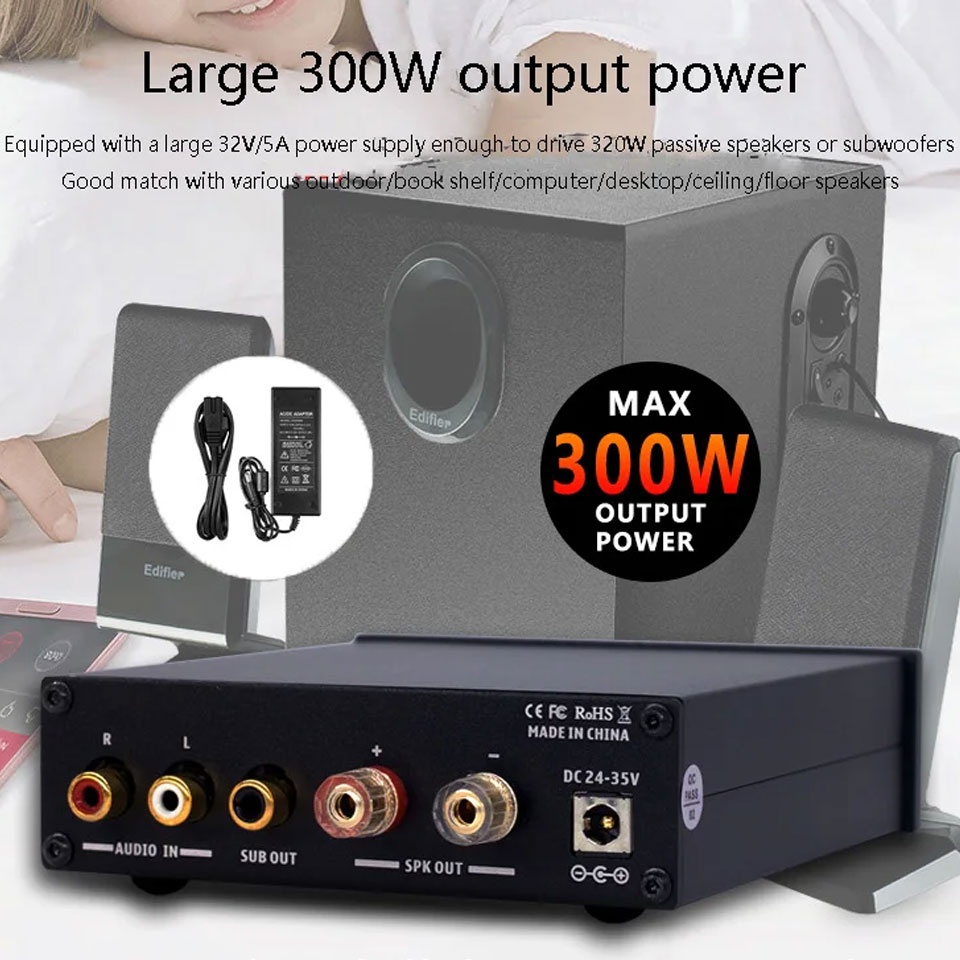 BỘ KHUẾCH ĐẠI LOA SUB  300W SUCAUDIO A3001