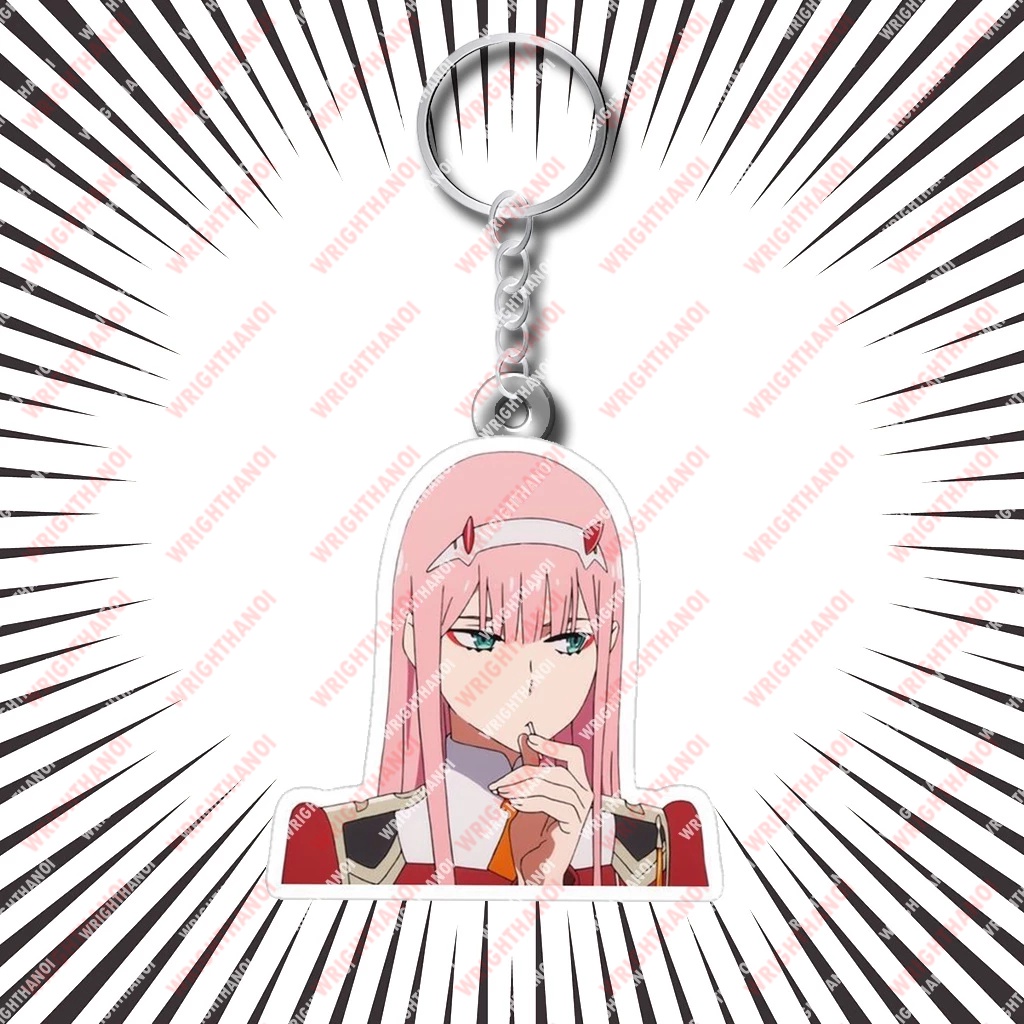 Móc khoá các nhân vật Darling in the franxx zero two Anime Manga Nhật Bản Phụ Kiện Trang Trí Túi xách Balo