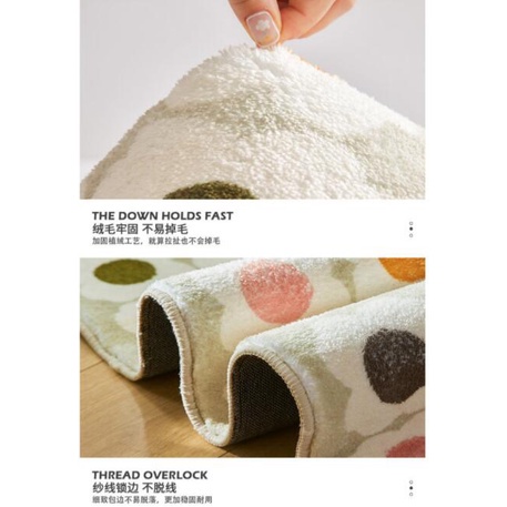 Hoạt Hình Thảm Lót Sàn Hình Tròn Bằng Lông Cừu Dày Dặn Họa Tiết Động Vật Dễ Thương