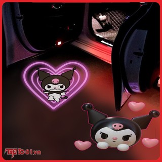 Kuromi giai điệu cinnamoroll chiếu xe chiếu cửa cảm ứng đèn xe ô tô đèn led ô tô khí quyển cảm ứng-top3c01