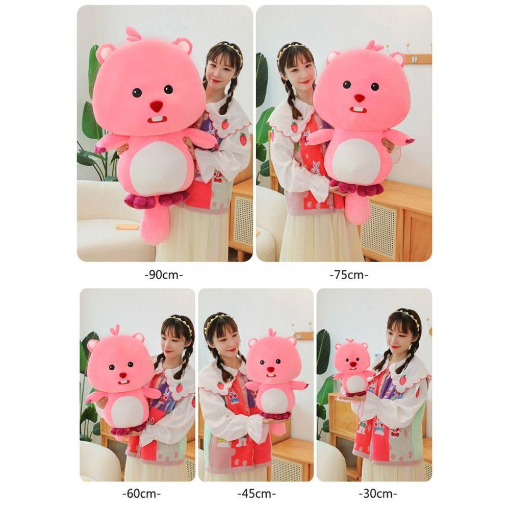 Mmluck loopy beaver Thú Nhồi Bông Màu Hồng Hoạt Hình Dễ Thương Dành Cho Trẻ Em