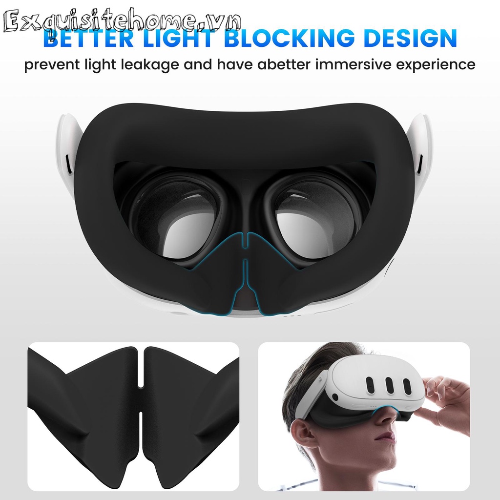 Miếng Đệm silicone Bọc Mặt Thay Thế Chống Mồ Hôi Cho meta quest 33