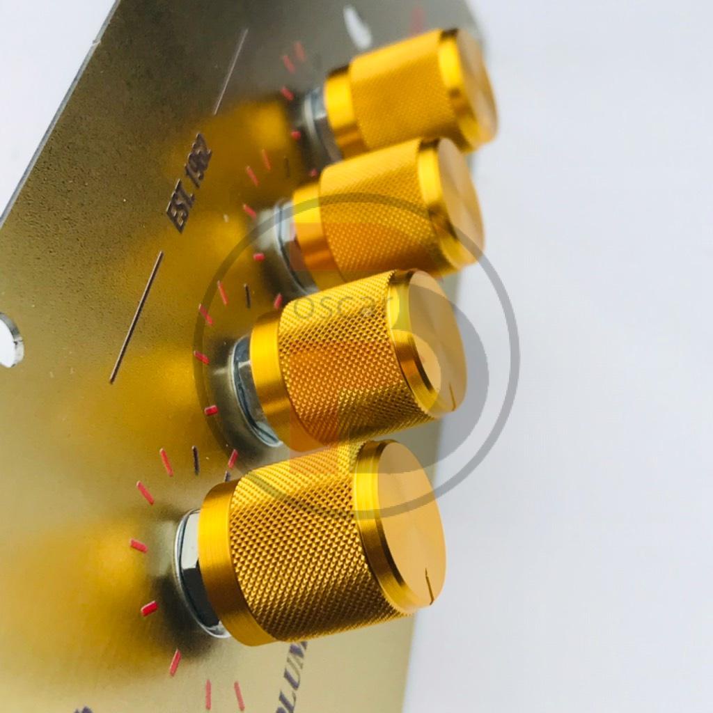 Núm volume nhôm cnc nguyên khối trắng đen vàng 15x17x6mm