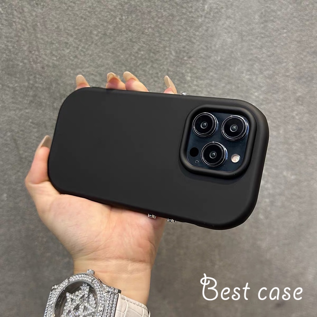 Ốp Điện Thoại Mềm Nút Bấm Tròn Cho iphone 15 14 13 12 11 pro max