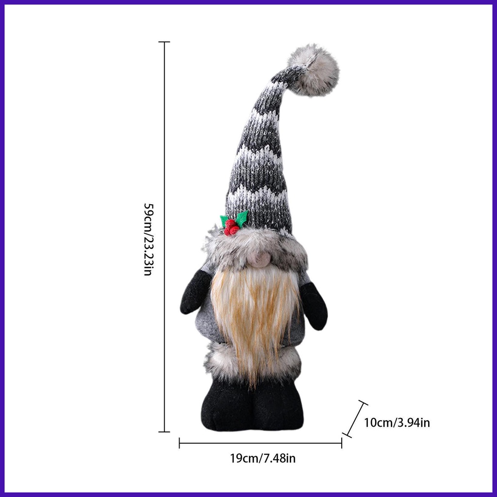 Gnome Búp Bê Nhồi Bông Hình Không Mặt Cảm Ơn dwarf Giáng Sinh Có Đèn Đứng gnome Cũ Aateevn