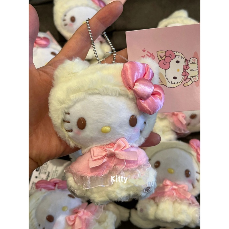 SANRIO  Móc Khóa Hình hello kitty Nhồi Bông Nhỏ Nhắn Đáng Yêu Trang Trí Túi Xách / Balo Đi Học