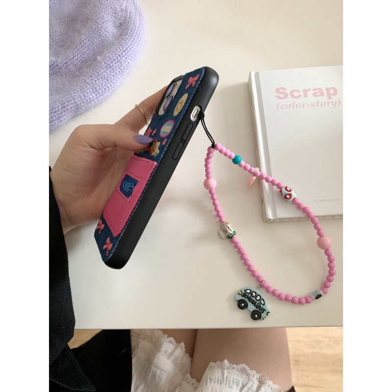 Thẻ Ốp Điện Thoại Da denim Có Dây Kéo Cho iphone 11 12 13 14 15 12pro 13pro 14pro 15pro 12promax 13promax 14promax 15promax 13