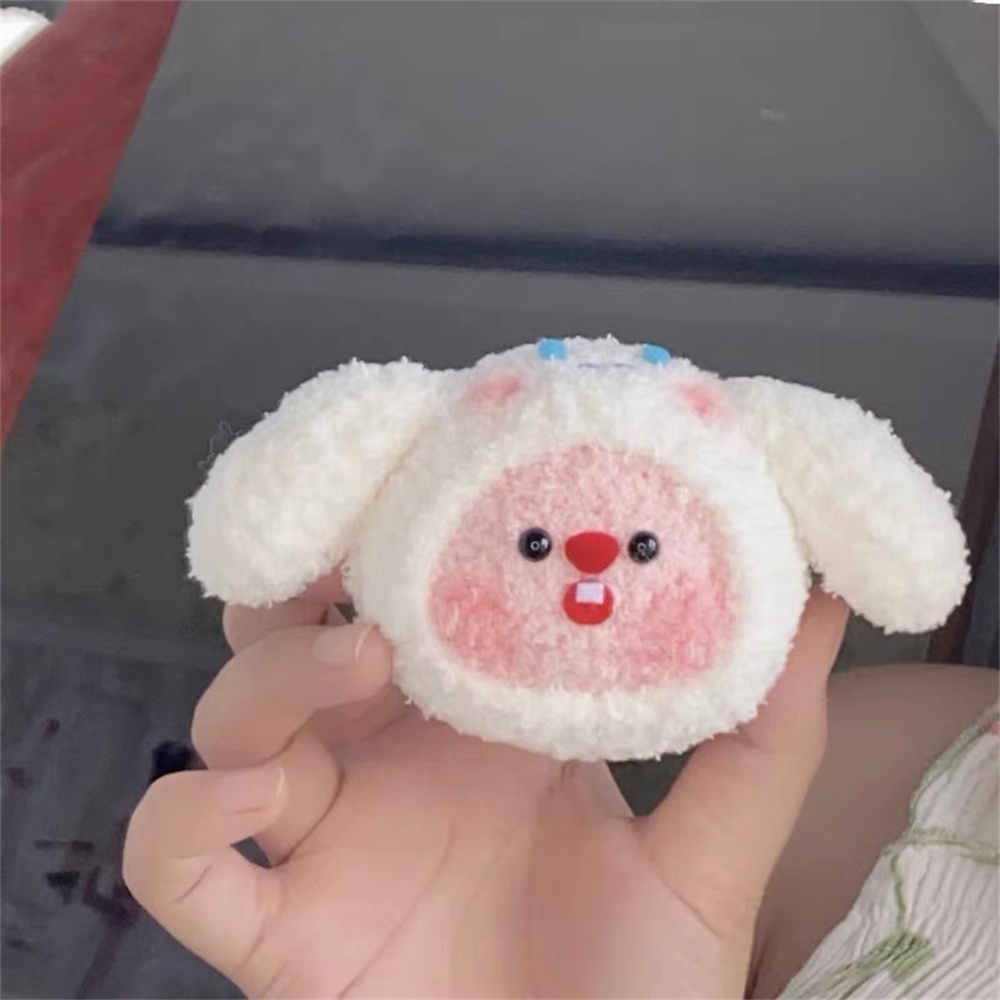 Móc Treo Chìa Khóa Bằng Len Dệt Kim Thủ Công Họa Tiết Hoạt Hình kawaii diy