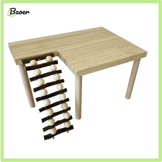 Kệ Gỗ Tự Nhiên 100% Chính Hãng Cho Chuột hamster / Gấu / Lồng Leo Trèo