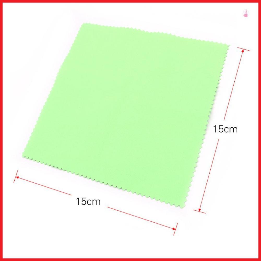 Khăn Lau Đánh Bóng Nhạc Cụ Hai Mặt Bằng Sợi Micro Mềm Mại Kích Thước 15cm * 15cm Màu Xanh Lá Dành Cho guitar bass / violin