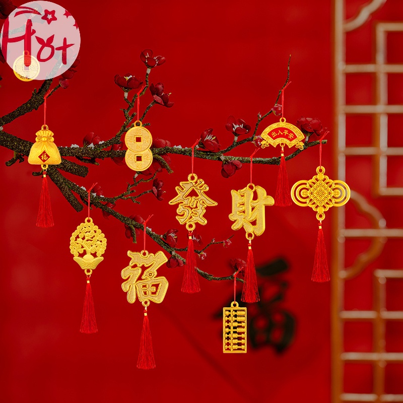 Jr Set 6 / 10 Phụ Kiện Trang Trí Năm Mới Phong Cách Trung Hoa