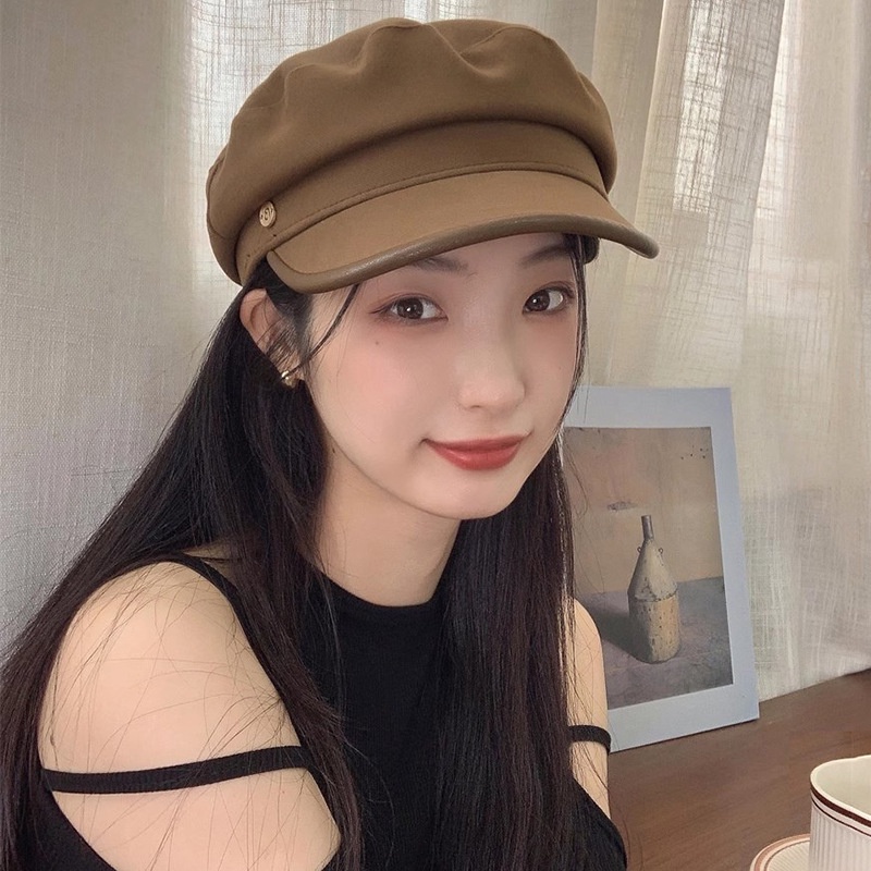 Mũ beret Len Phong Cách retro Thời Trang Thu Đông Cho Nữ