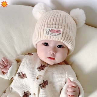 Mũ len beanie màu trơn dễ thương cho bé jp7