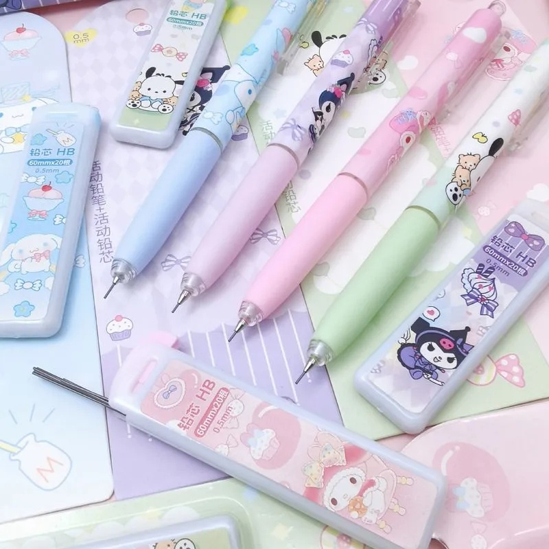 SANRIO Dễ Thương Bộ Bút Chì Ngòi 0.5mm Kèm Lõi Thay Thế Hình melody Đáng Yêu