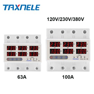 Rơ le bảo vệ điện áp TAXNELE 100a 63a 60a 220v 380v 110v 3p