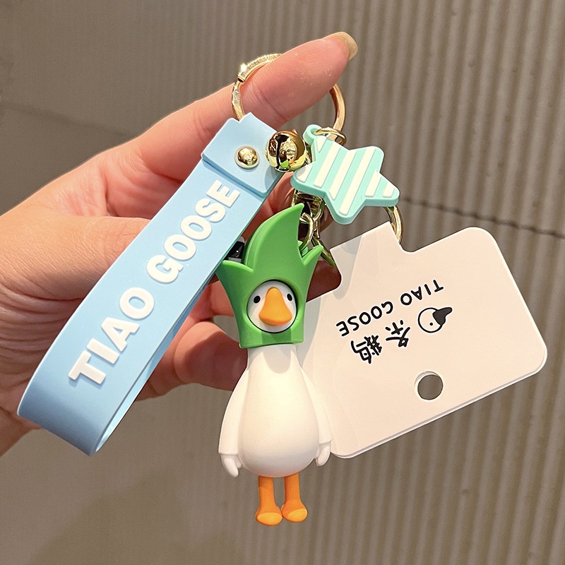 Hoạt Hình Móc Khóa Hình Con Ngỗng Ba Chiều Dễ Thương