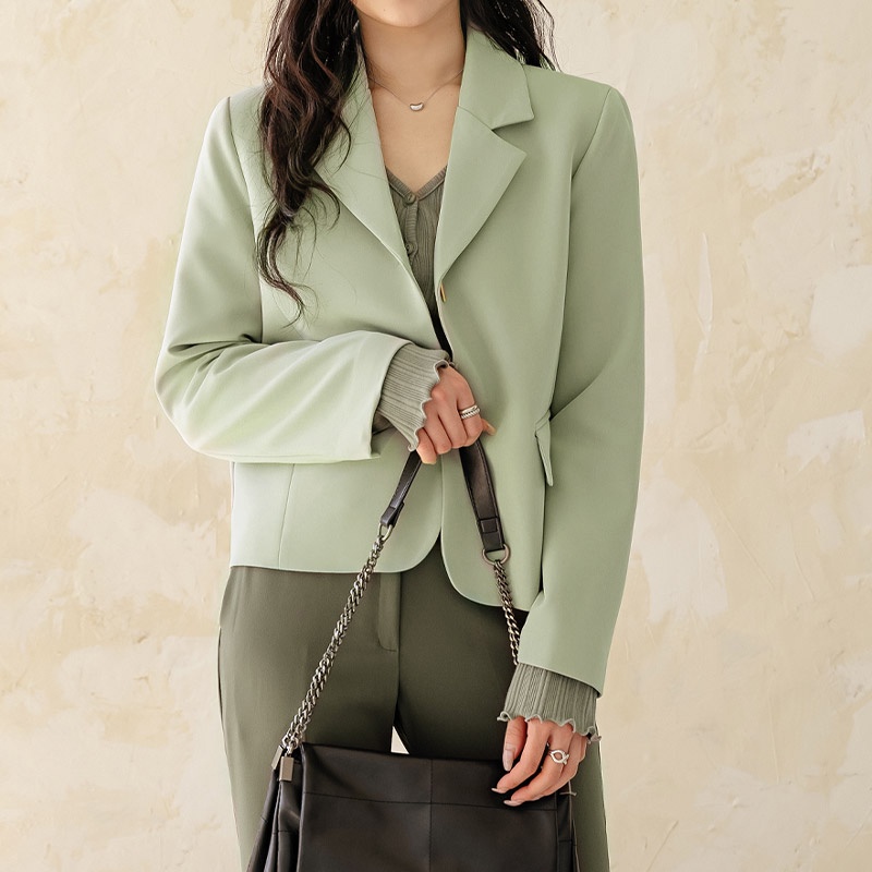 Áo Khoác Vest Ngắn Phong Cách Đường Phố Thời Trang Xuân Thu Dành Cho Nữ