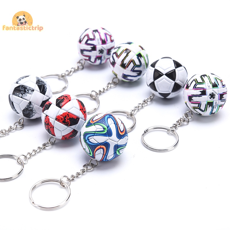 Móc Khóa Da pu Hình Quả Bóng Đá 3d Thời Trang Mới