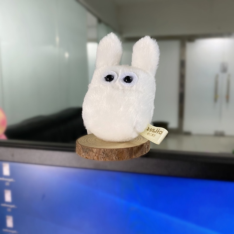 Totoro Búp Bê Nhồi Bông Nhỏ Màu Đen Bằng Sợi carbon Dùng Làm Móc Khóa / Túi Xách