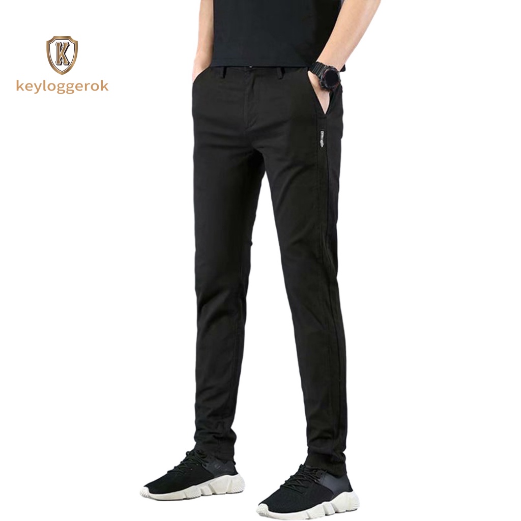 Móc Khóa Thiết Kế Độc Đáo Chất Lượng Cao| Reinforced Quần Dài Đến Mắt Cá Chân Dáng Ôm Có Túi Thoải Mái Thời Trang Xuân Thu Cho Nam