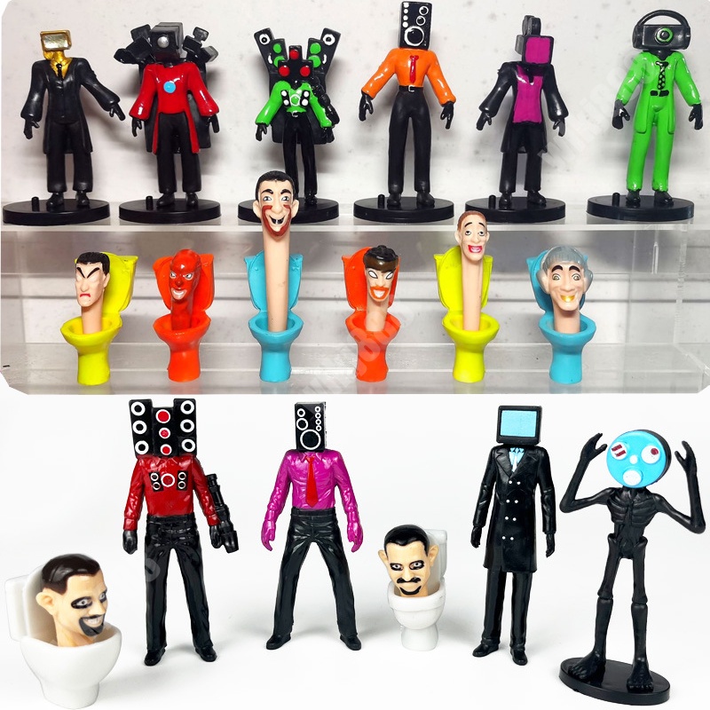 Mới Set 10 Mô Hình toilet skibidi Phim Vệ Sinh Nổi Tiếng