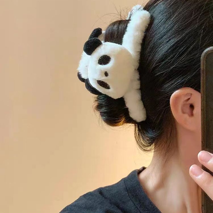 Haimeikang Mới Kẹp Tóc Hình Gấu Trúc Bằng Nhựa Dễ Thương Cho Nữ