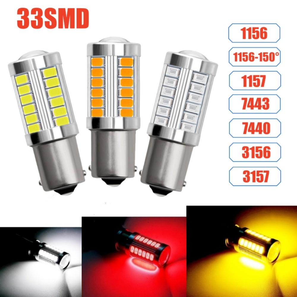 1 Bóng Đèn led 1156 1157 5730 5630 33smd p21w bau15s p21 / 5w 7440 w21w w21 / 5w 7443 12v Cho Đèn Xi