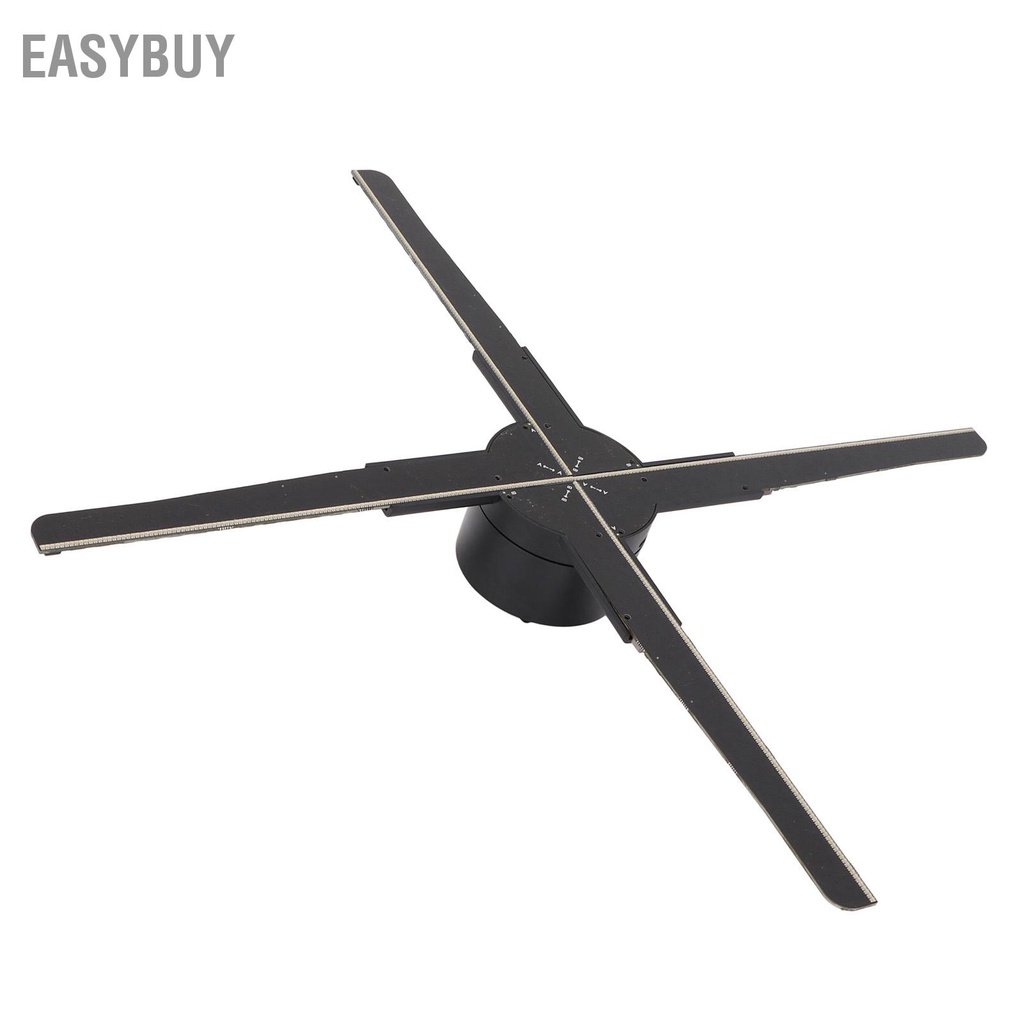 Easybuy Máy chiếu hiển thị quạt ba chiều G45 3D 45cm 30W quảng cáo 4 lưỡi với 510 hạt LED 100‑240V