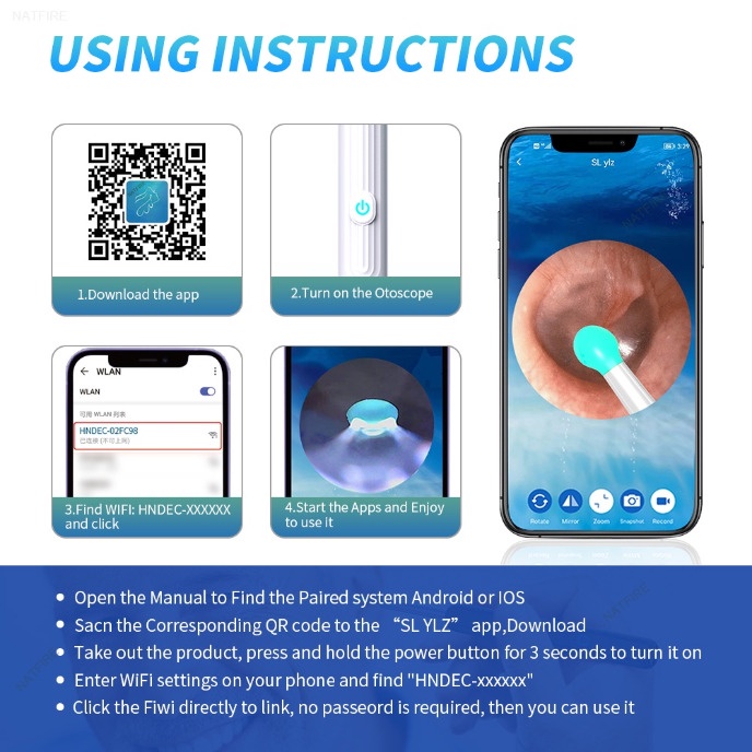 Camera Nội Soi Ráy Tai ne17 Có camera Cho Người Lớn Và Trẻ Em