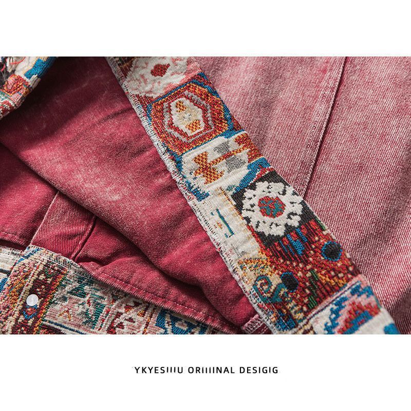 Áo Khoác denim Phối Màu Thời Trang Cho Cặp Đôi