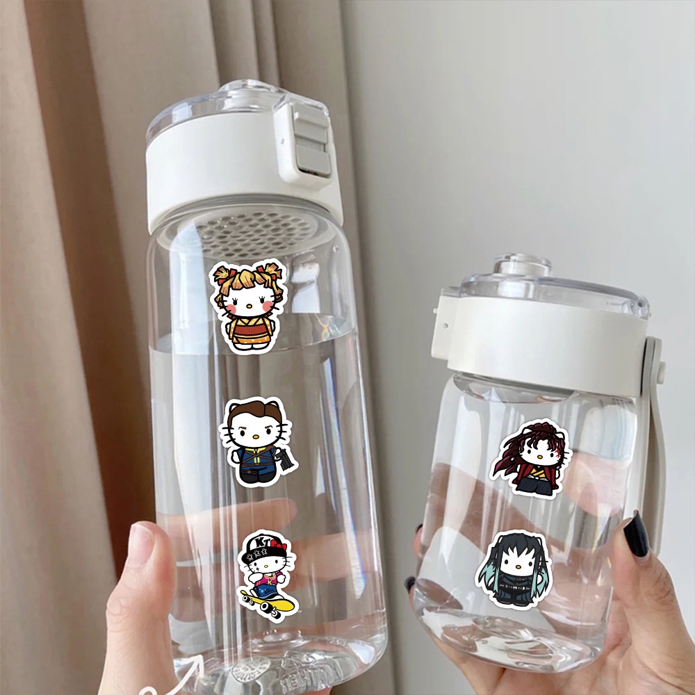 Set 104 Miếng Dán Trang Trí Mũ Bảo Hiểm / Bút Chì Hình sanrio hello kitty graffiti Dễ Thương