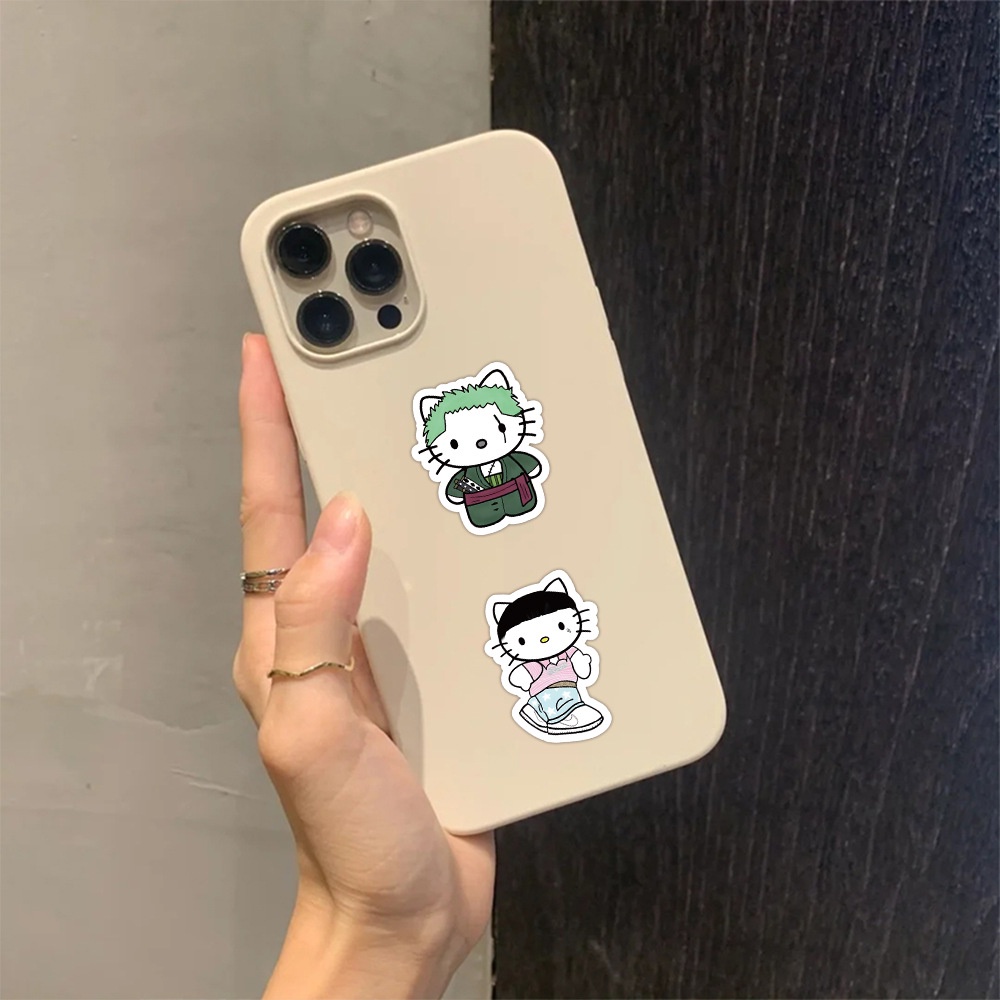 Set 104 Miếng Dán Trang Trí Mũ Bảo Hiểm / Bút Chì Hình sanrio hello kitty graffiti Dễ Thương