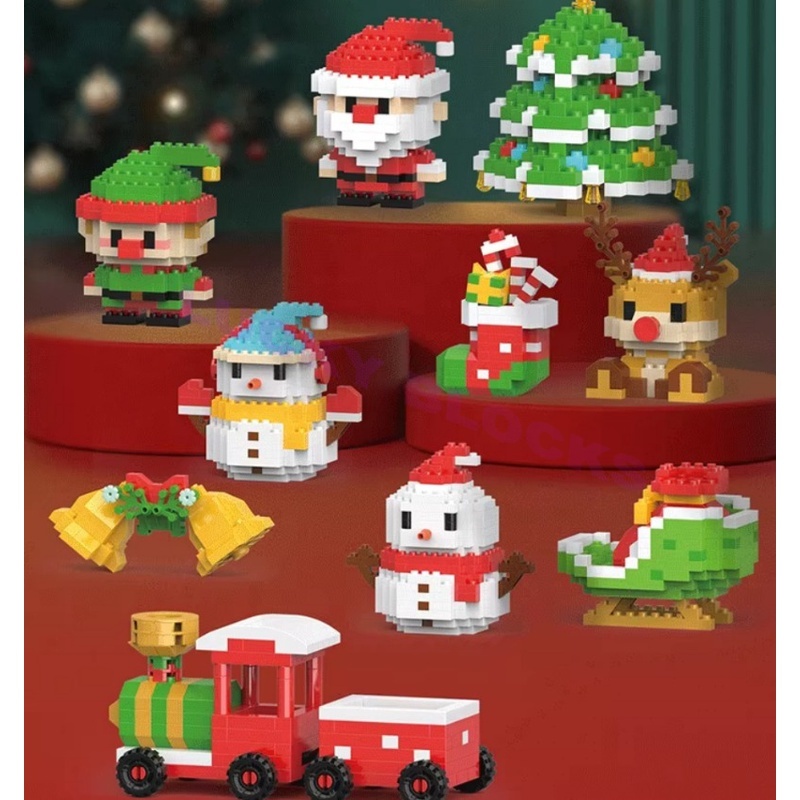 Đồ Chơi Lắp Ráp nano Chủ Đề Giáng Sinh Cho Bé