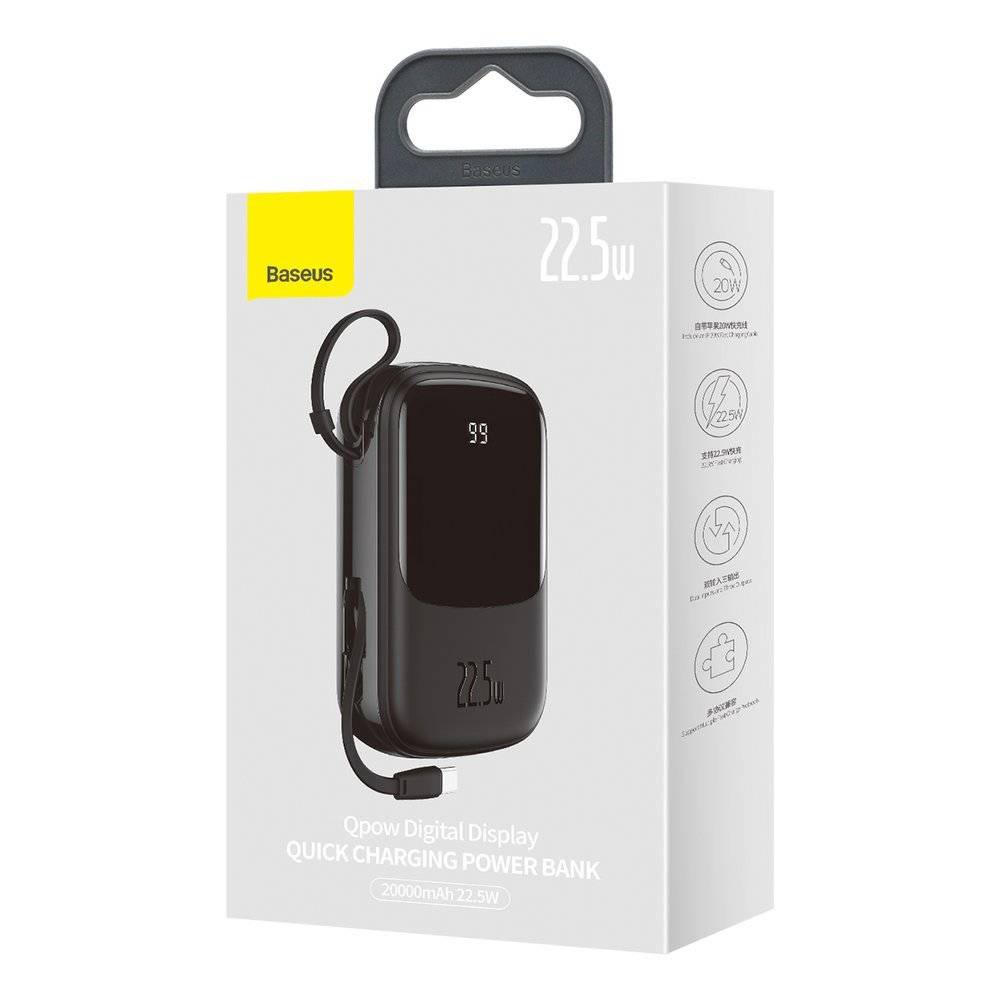 Pin sạc dự phòng Baseus Qpow 20000mAh sạc nhanh 22,5w in/out TypeC có màn hình led bảo hành 12 tháng | Hoco Store PC