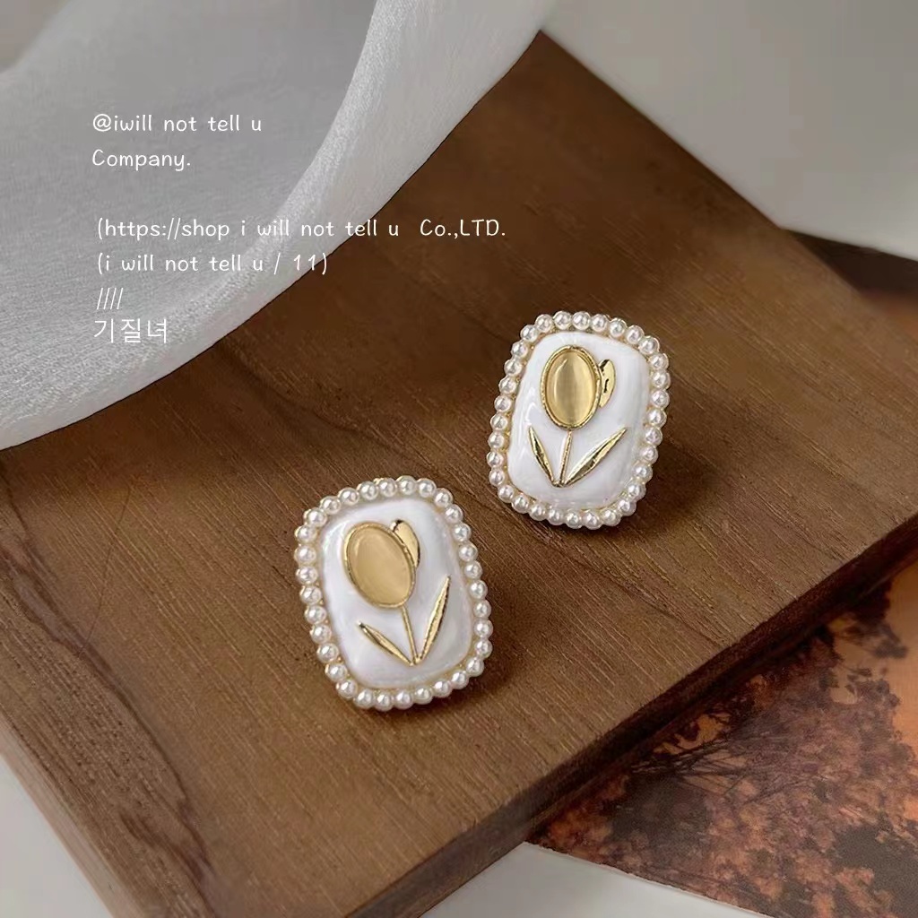 Bông Tai Mạ Bạc 925 Hình Hoa tulip Mẫu Mới 2023