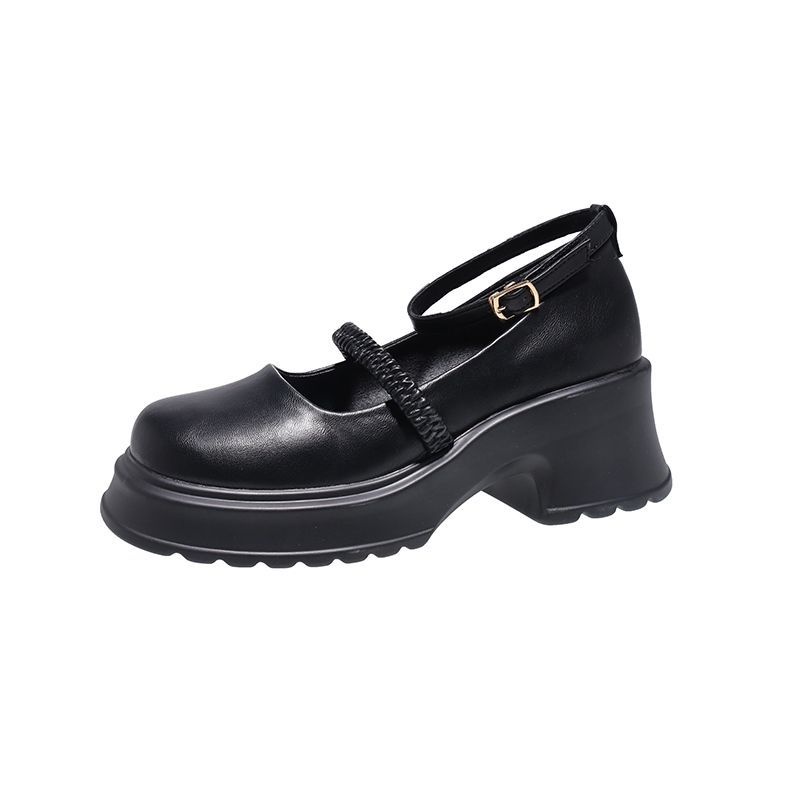 STREET STUDIO  giày búp bê đế cao lolita giày Mary Jane Đế da mềm đế thời trang FLF23A0XX8 44Z231030