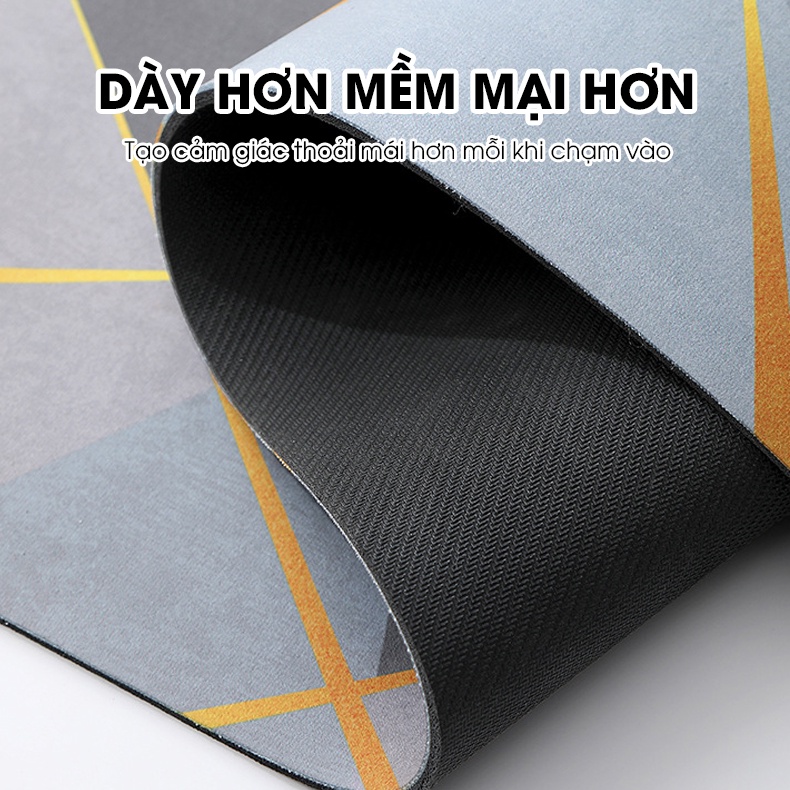Thảm chùi chân 40x60 poliester dày 4 ly thấm hút chống trượt