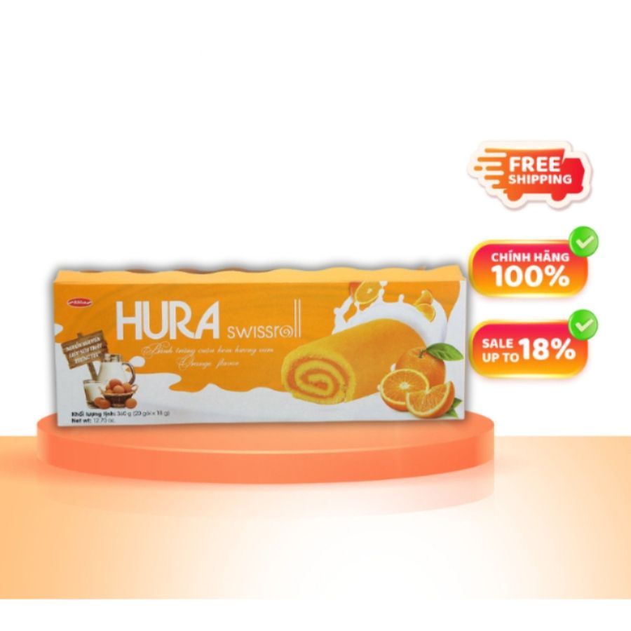 Bánh Hura Swissroll Dâu Bibica 360g Shopbethienkim