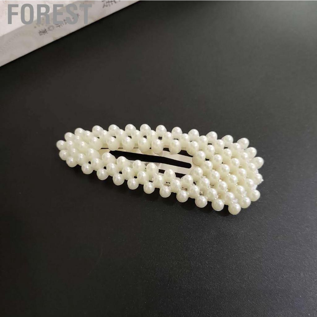 Forest False Pearl  Fashionable Cute Side Bangs Headwear Barrettes Hair Accessory F