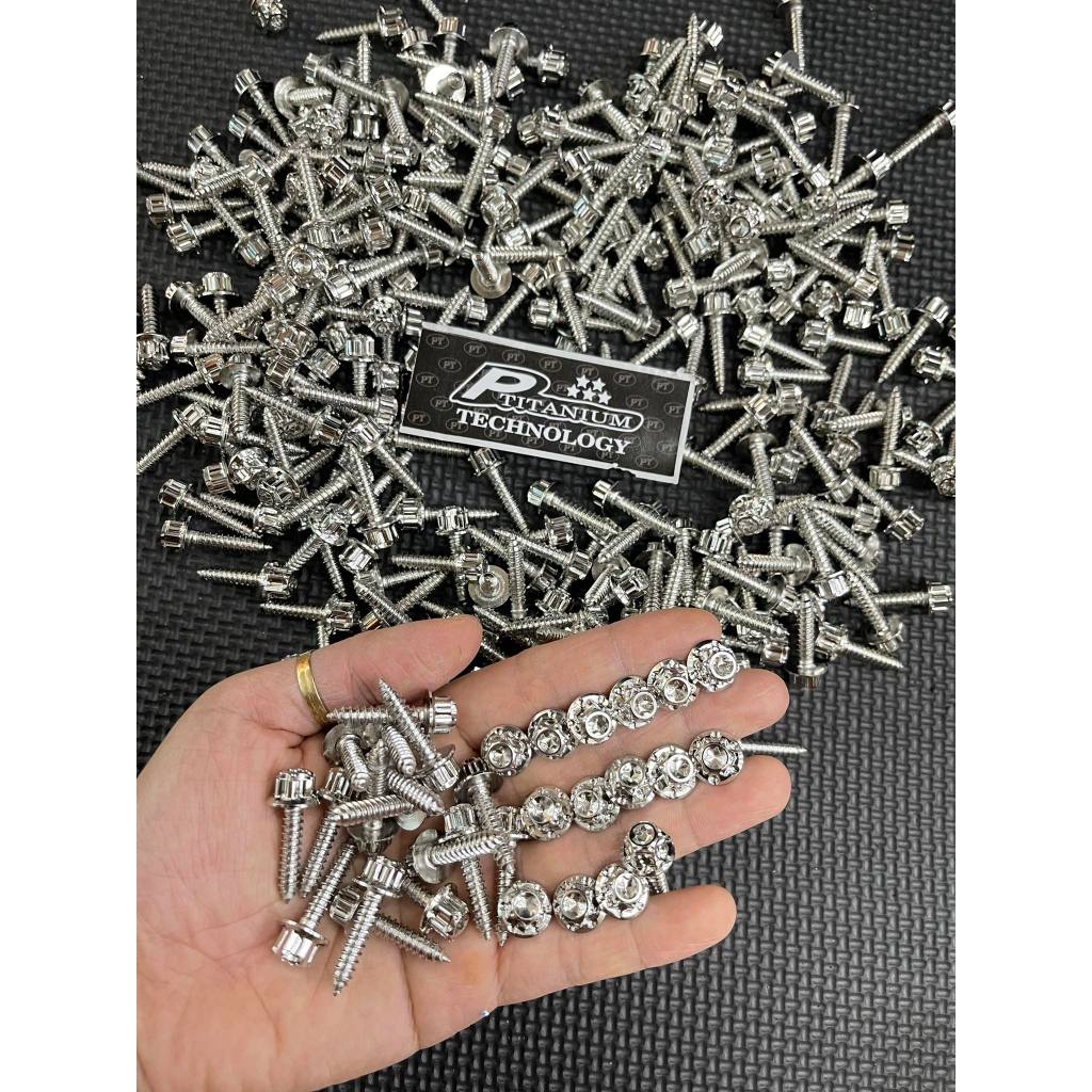 Ốc 5li23 Xoắn Trụ Salaya Inox 304 bắt pô e Sh , Nvx , Yamaha , Tay ga